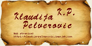 Klaudija Pelverović vizit kartica